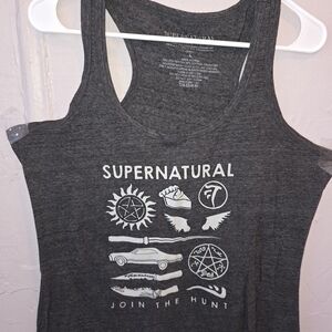 Supernatural Graphic Gray Tank Top